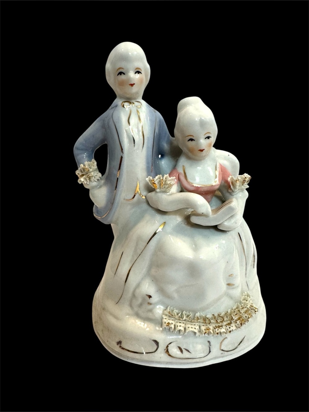 VTG 18th Century Style Rococo Porcelain Courting Couple occupied Japan Figurine
